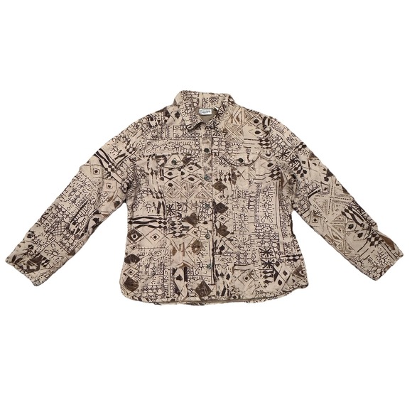 CHICO'S Faux Vegan Suede Soft Artsy Button Front Shirt Shacket Plus Size 2 Large - Picture 1 of 10